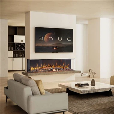 Idées de foyer électrique à 3 côtés